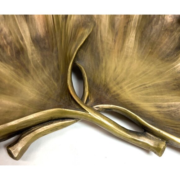 Pier 1 Decorative Tray/Bowl Ginkgo Biloba Leaves Living Room Entry Table 16 x 10 - Picture 4 of 7